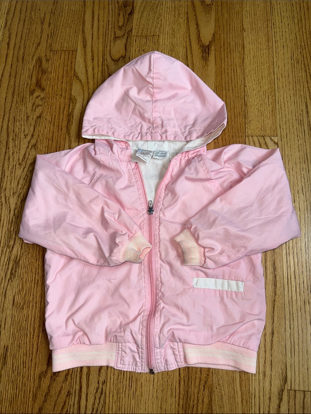 Vintage Beatrix Potter “Mrs. Rabbit” Girls' Light Pink Hooded Zip Jacket